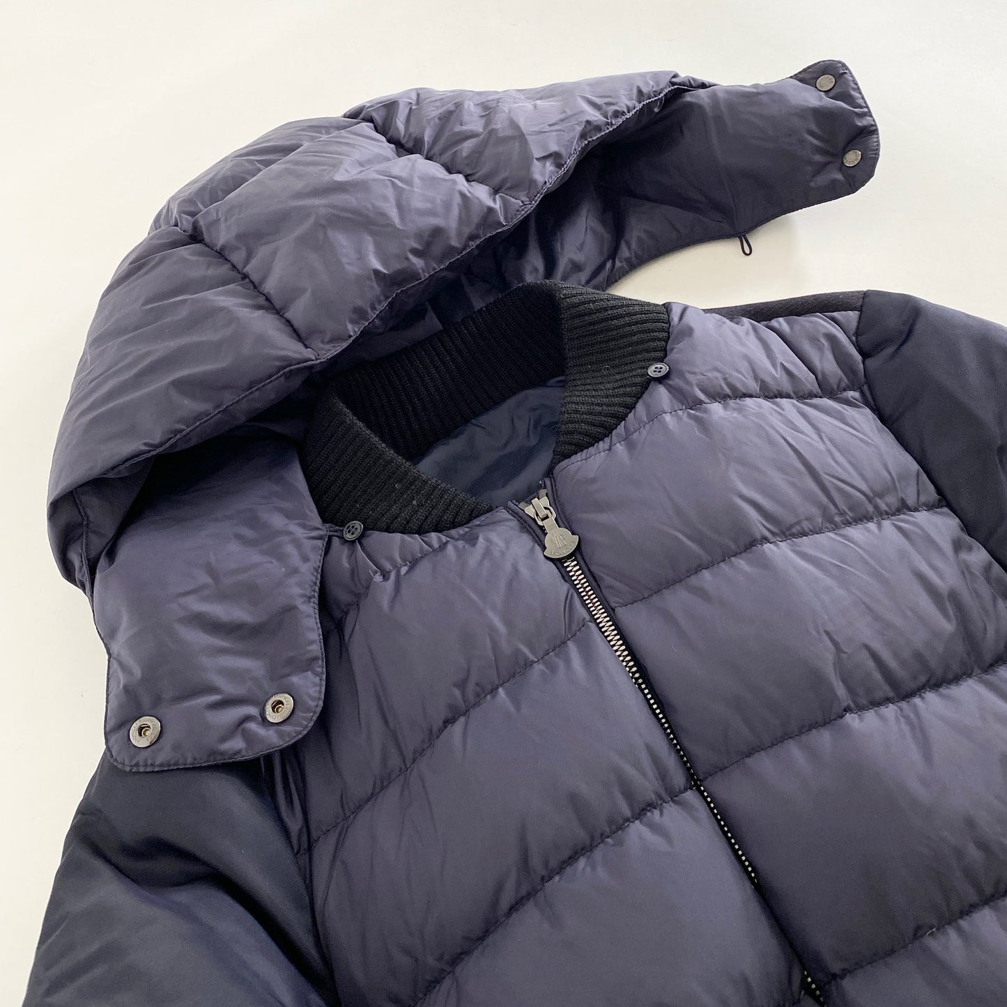 50L5《美品》MONCLER モンクレール BLOIS GIUBBOTTO ブロス ダウンコート 14anni 164cm(0~1相当) ネイビー レディース