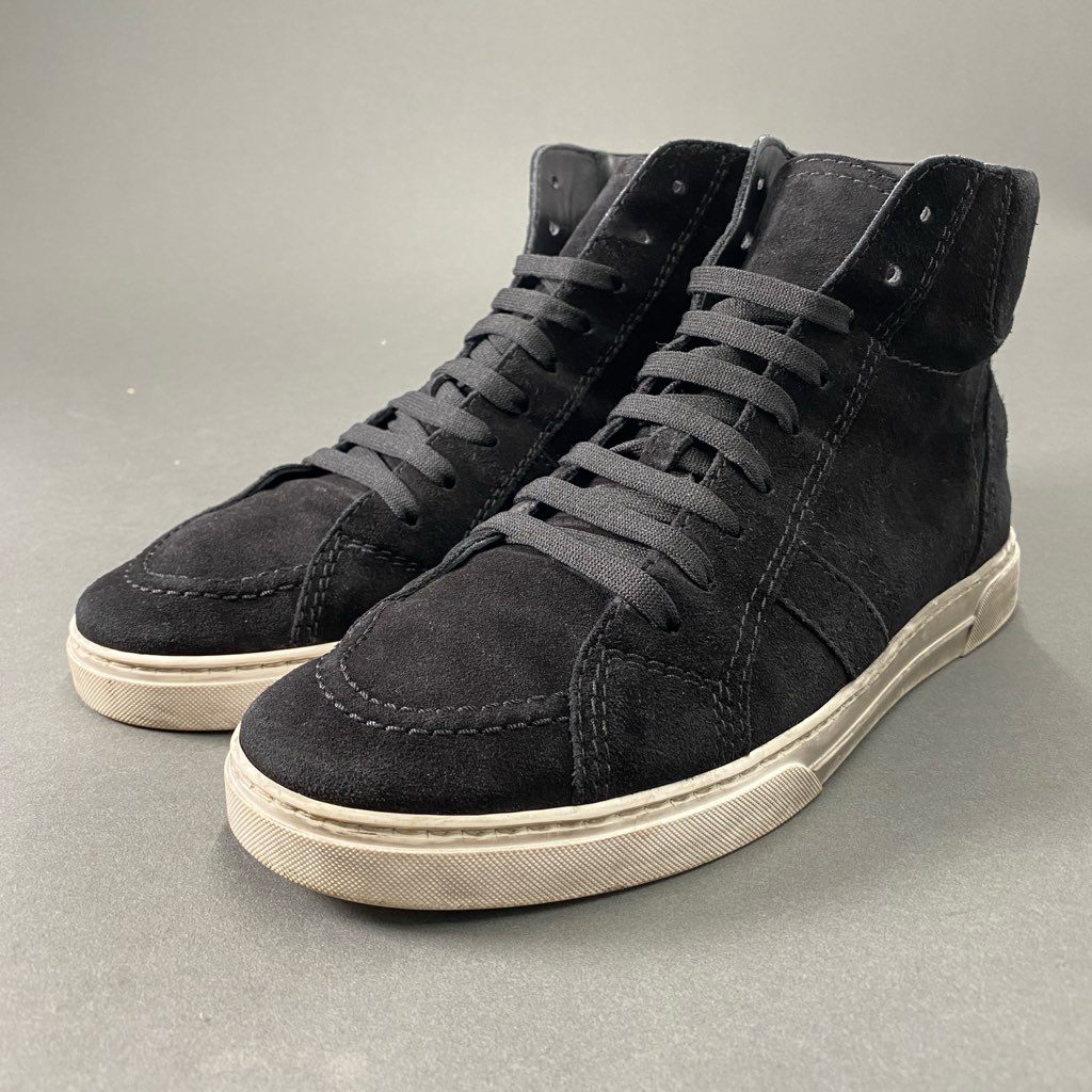 7b24 SAINT LAURENT サンローラン イタリア製 Black Suede Joe Mid Top Sneaker ハイカットスニーカー シューズ 530228 41 ブラック スエード MADE IN ITALY