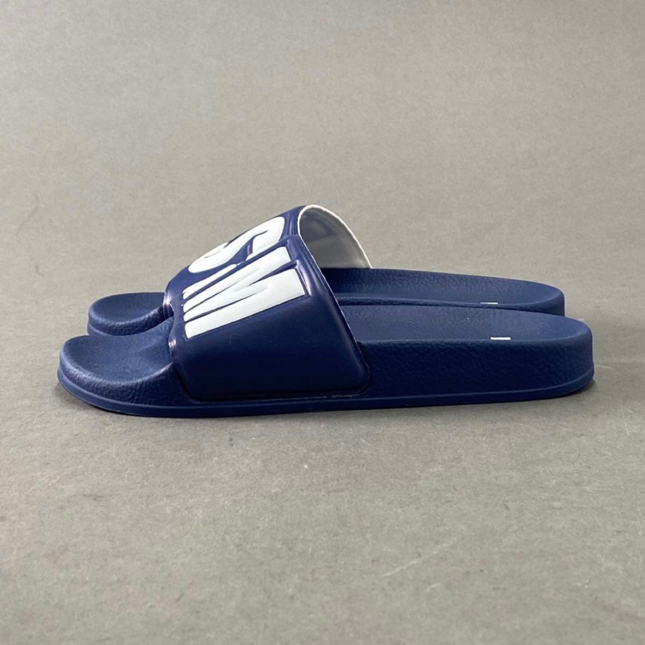 7f26 《美品》 MSGM エムエスジーエム プールサンダル ビーチサンダル シャワー 37 ネイビー スリッパ シューズ イタリア製 箱等付属