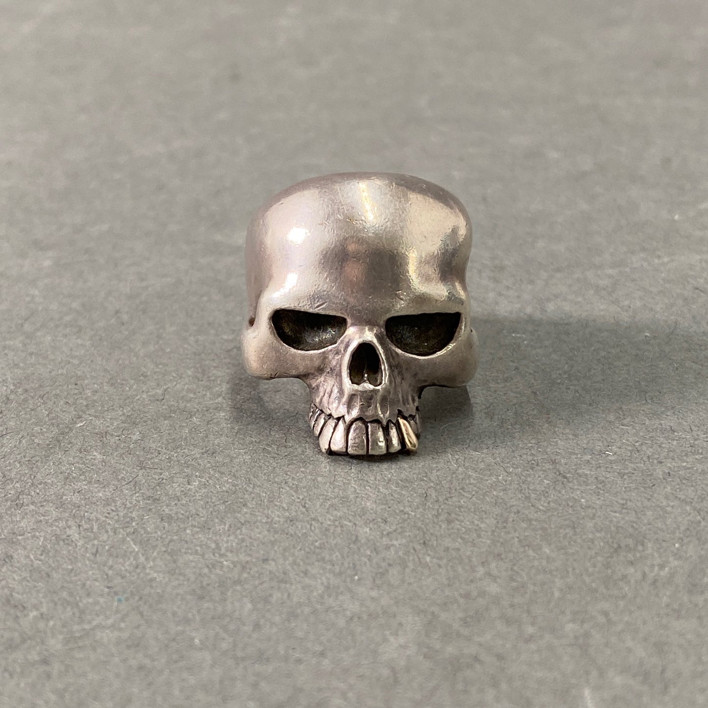 k7 CRAZY PIG DESIGNS クレイジーピッグ Evil Skull Ring K18 Fang エビルスカル シルバーリング #27 18号 シルバー SV925 K18