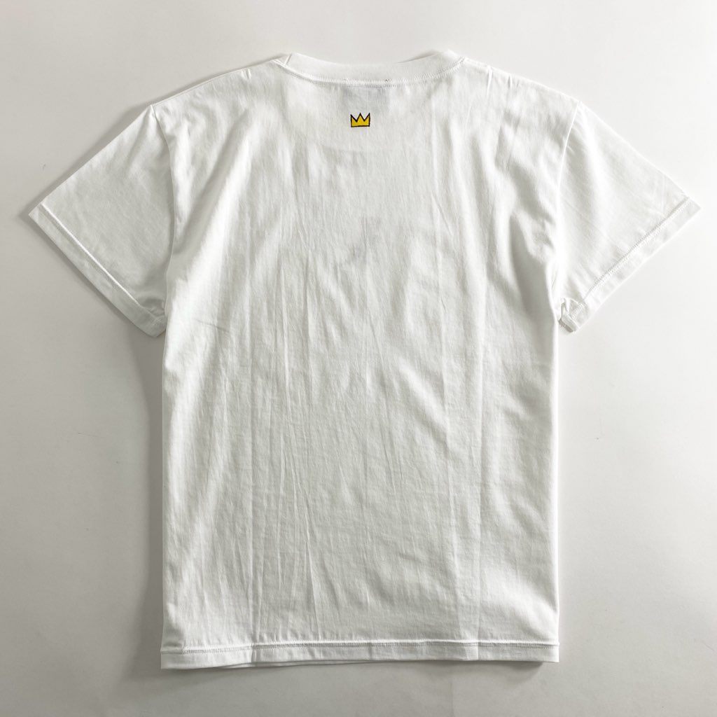 57-2b13 《美品》 BASQUIAT バスキア 00’s デッドストック 展覧会限定 アートTシャツ ホワイト 日本製 ジャン=ミシェル バスキア カットソー TEE 絵画