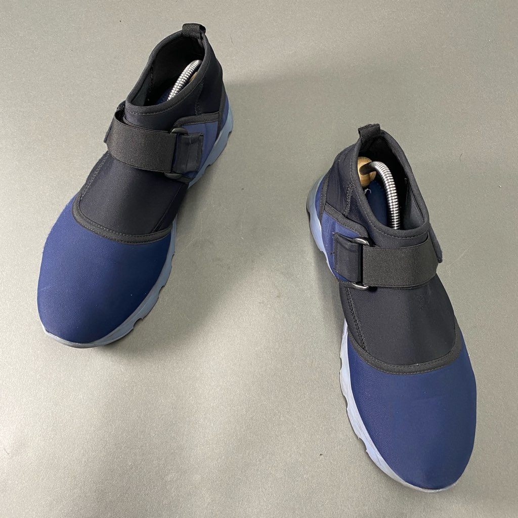 7b24 MARNI マルニ イタリア製 ネオプレン ベルクロストラップ ハイカットスニーカー シューズ ネイビー MADE IN ITALY メンズ