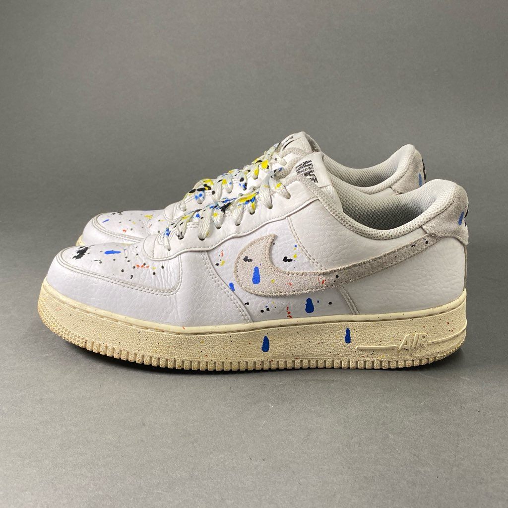 5c5 NIKE ナイキ Air Force 1 07 LV8 Paint Splatter エアフォース ペイントスプラッター スニーカー 28cm ホワイト シューズ