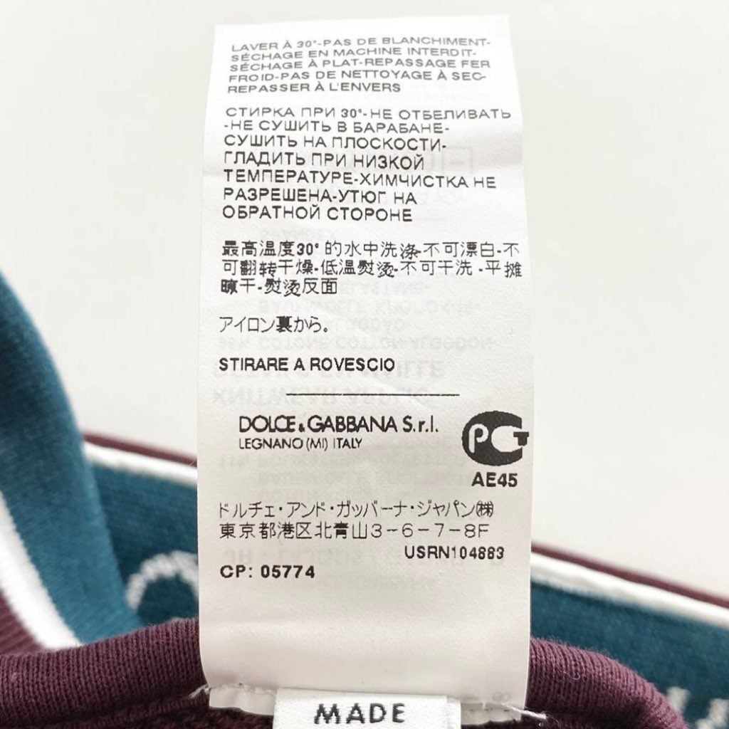 41i22 《美品》 DOLCE&GABBANA ドルチェアンドガッバーナ スウェット ショートパンツ ショーツ 144-156cm ボルドー レディース キッズ D&G ドルガバ 夏