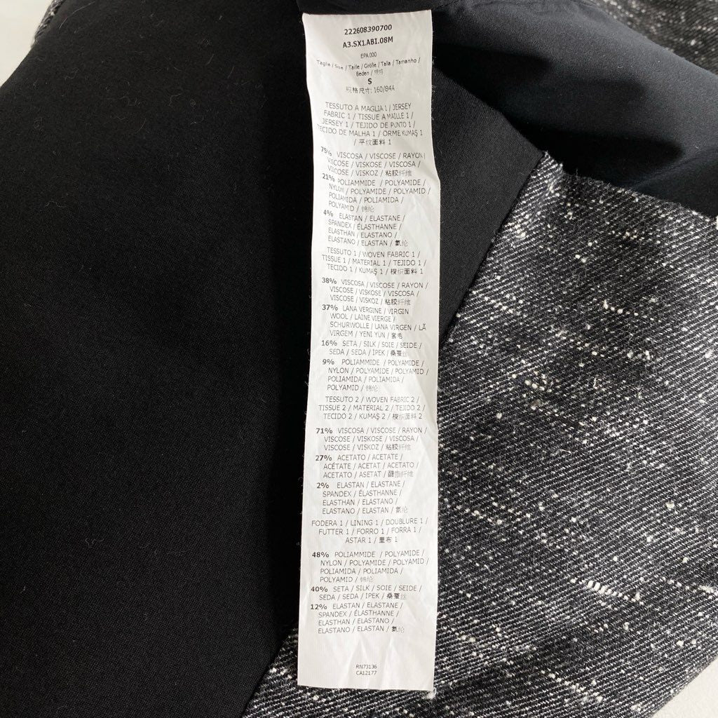 39c10 SPORTMAX スポーツマックス ノースリーブワンピース 膝丈ワンピース S ブラック レディース 異素材切替 バックジップ 夏