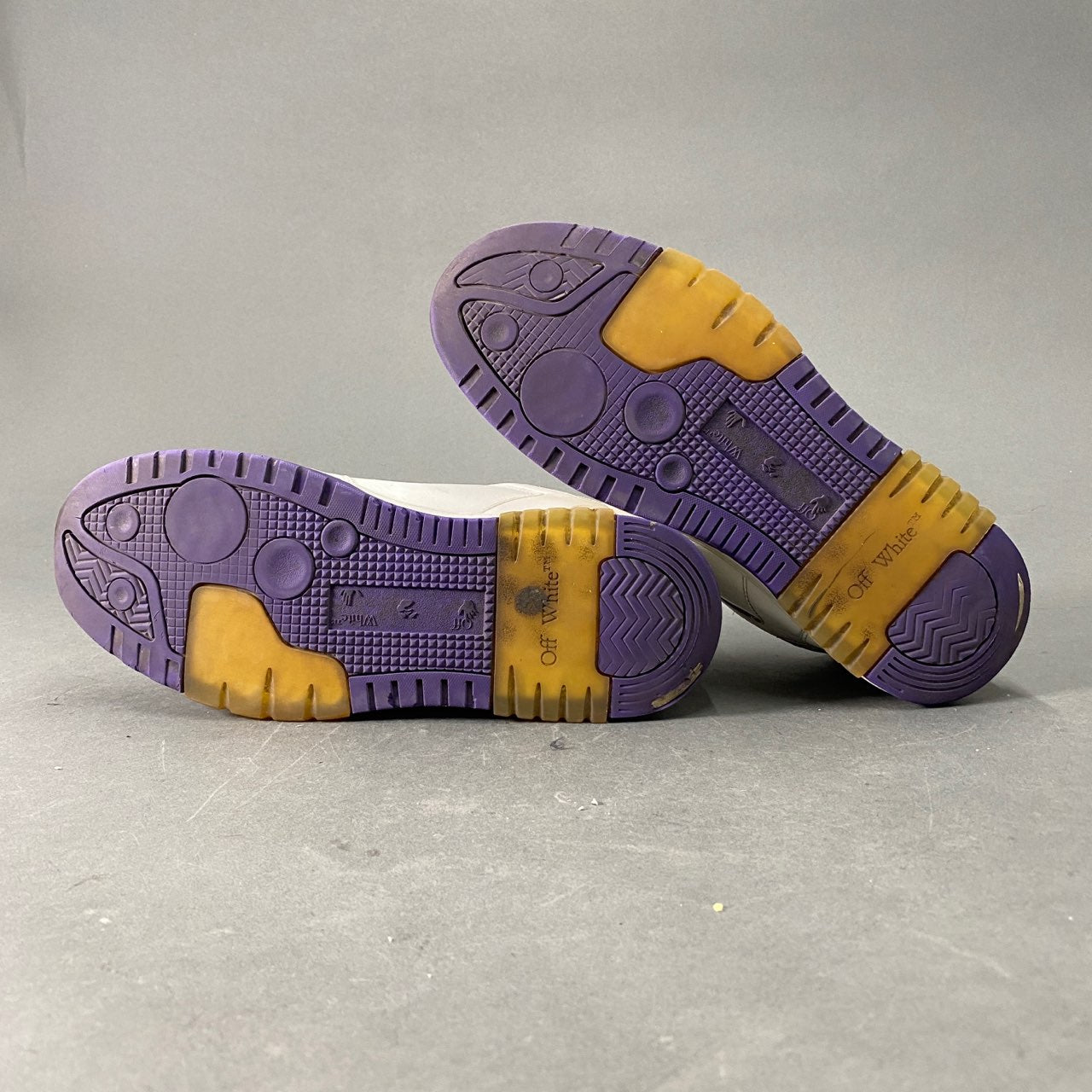 1L5 Off-White オフホワイト 43(27.5cm相当) out of white ホワイト×パープル レザースニーカー メンズ