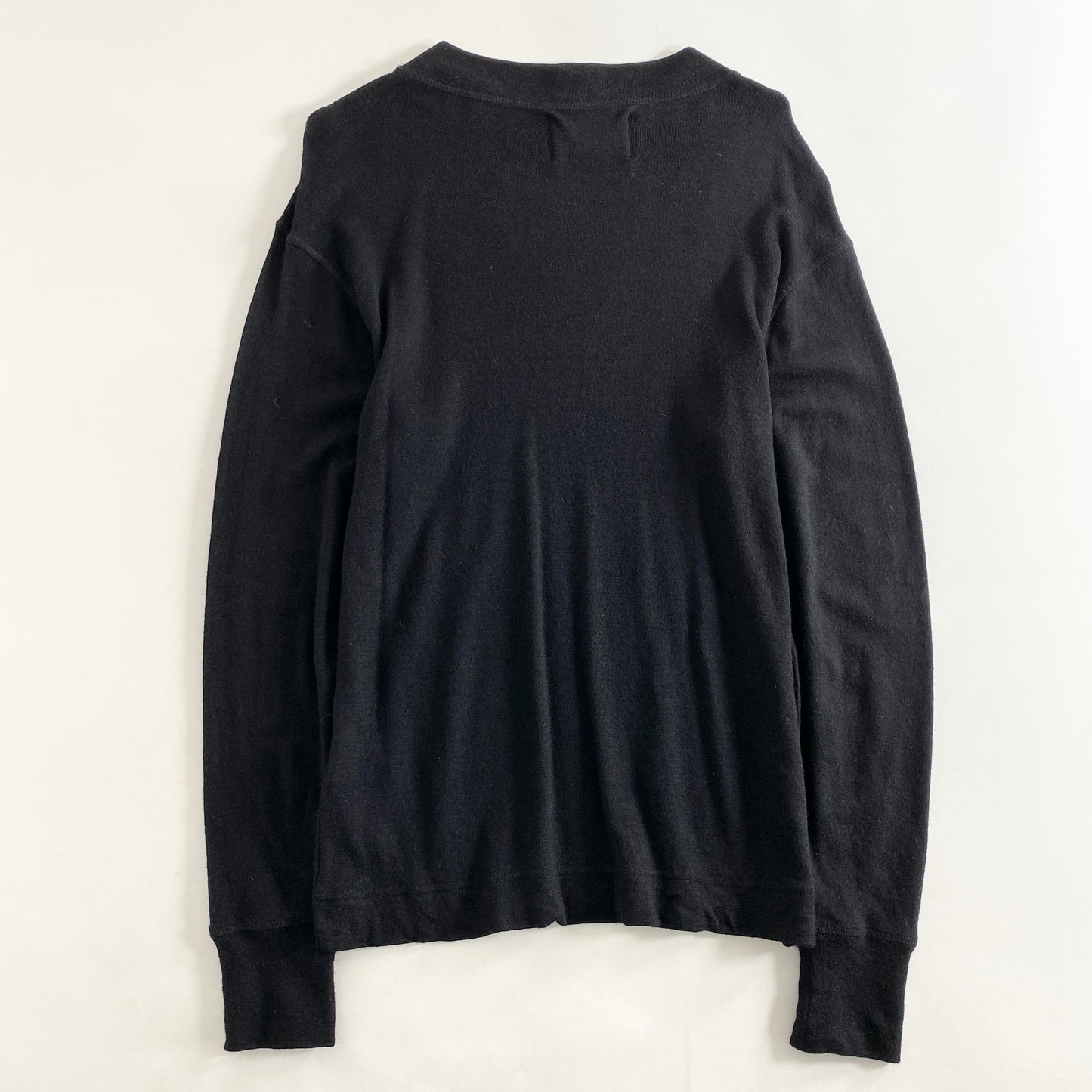38L23 MHL. エムエイチエル モックネック ニットトップ M ブラック MARGARET HOWELL マーガレットハウエル セーター 日本製 秋