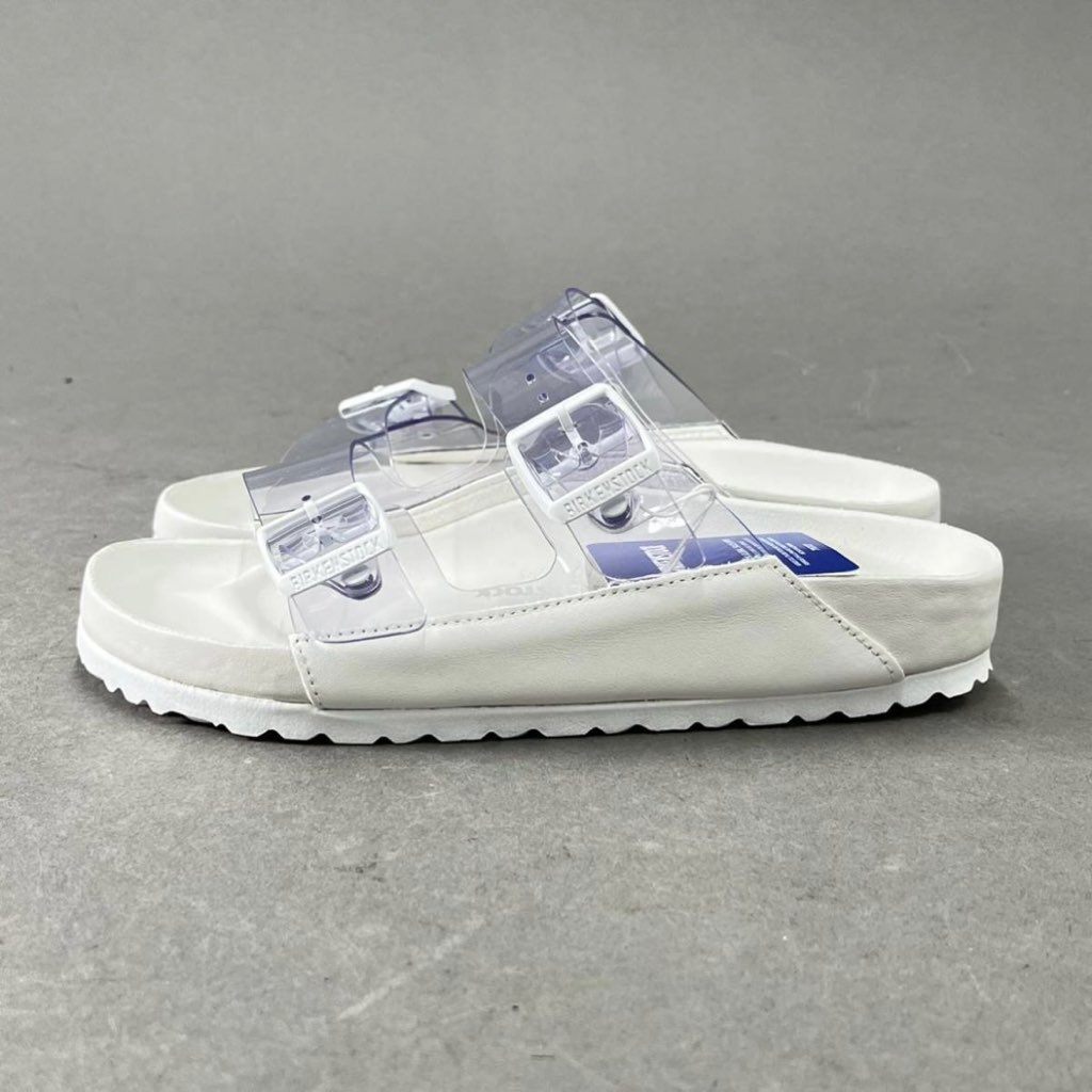 2h4 《未使用》 22SS MANOLO BLAHNIK マノロブラニク BIRKENSTOCK ビルケンシュトック Arizona サンダル クリア 白 35 22.5 レディース
