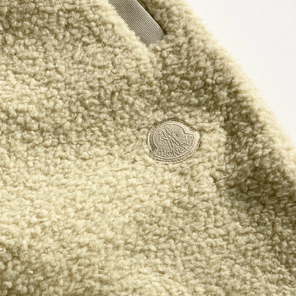 34c2 《美品》 MONCLER モンクレール PANTALONE SPORTIVE ボア フリースパンツ 44 ベージュ F20922A71200