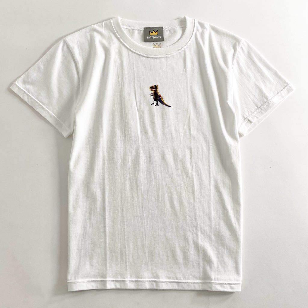 57-2b13 《美品》 BASQUIAT バスキア 00’s デッドストック 展覧会限定 アートTシャツ ホワイト 日本製 ジャン=ミシェル バスキア カットソー TEE 絵画