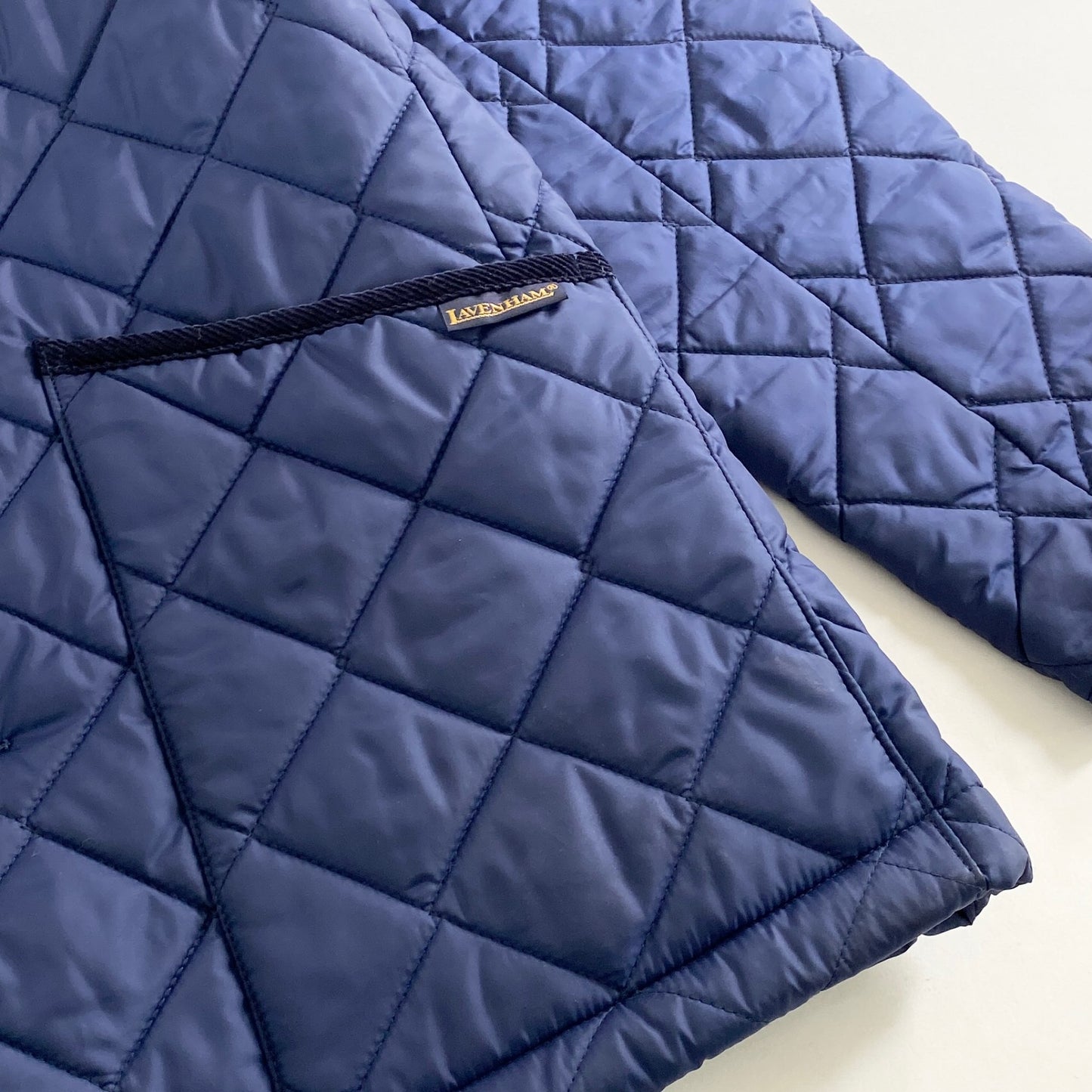 64L5 Paul Smith ポールスミス × LEVENHAM ラベンハム 裏地総柄 キルティングコート ジャケット ミドル丈 L ネイビー メンズ