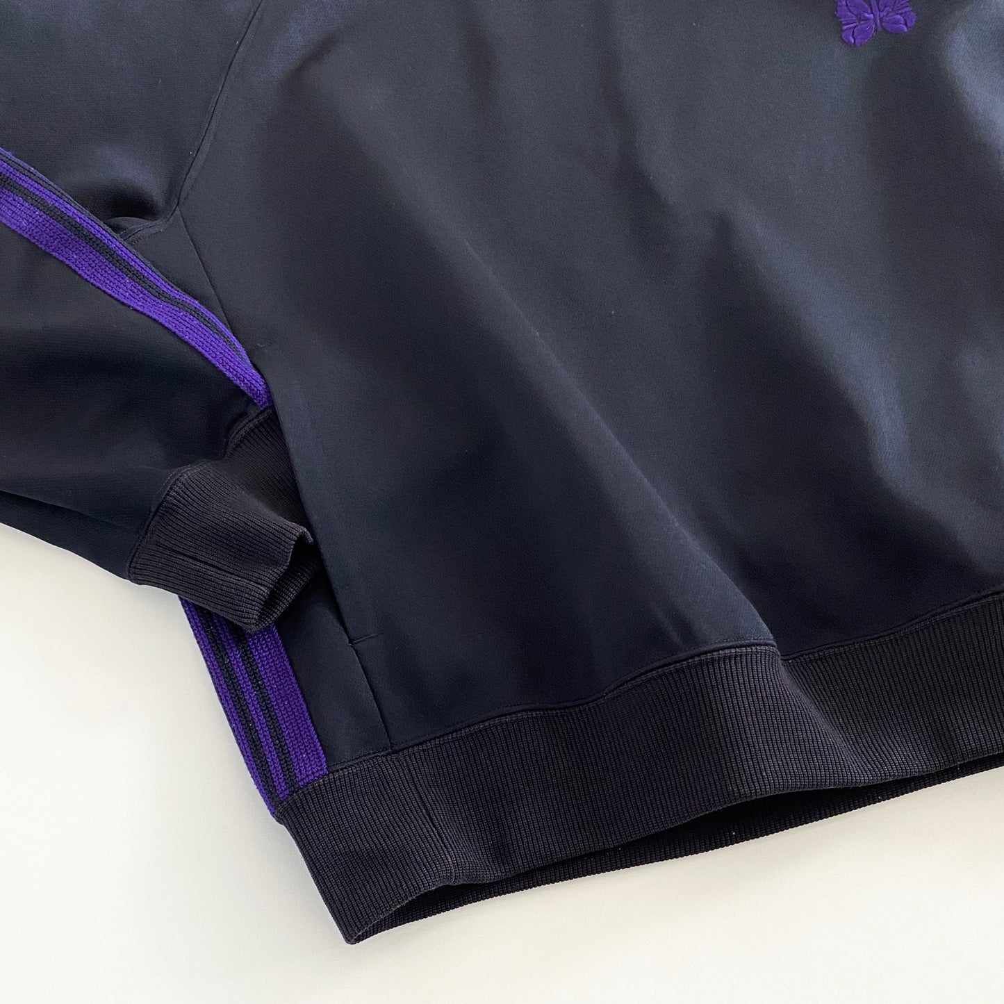 47a31 Needles ニードルス ビームスボーイ別注 Trak Mockneck Top モックネックトップ 長袖Tシャツ FK368 XS ダークネイビー×パープル ポリエステル100% レディース 女性用