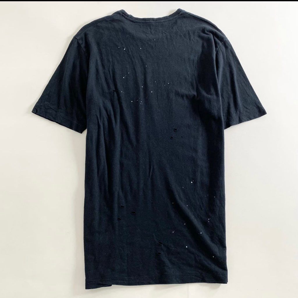 24h3 イタリア製 DSQUARED2 ディースクエアード ダメージ加工 プリント Tシャツ 半袖Tシャツ カットソー L メンズ 紳士服 男性用