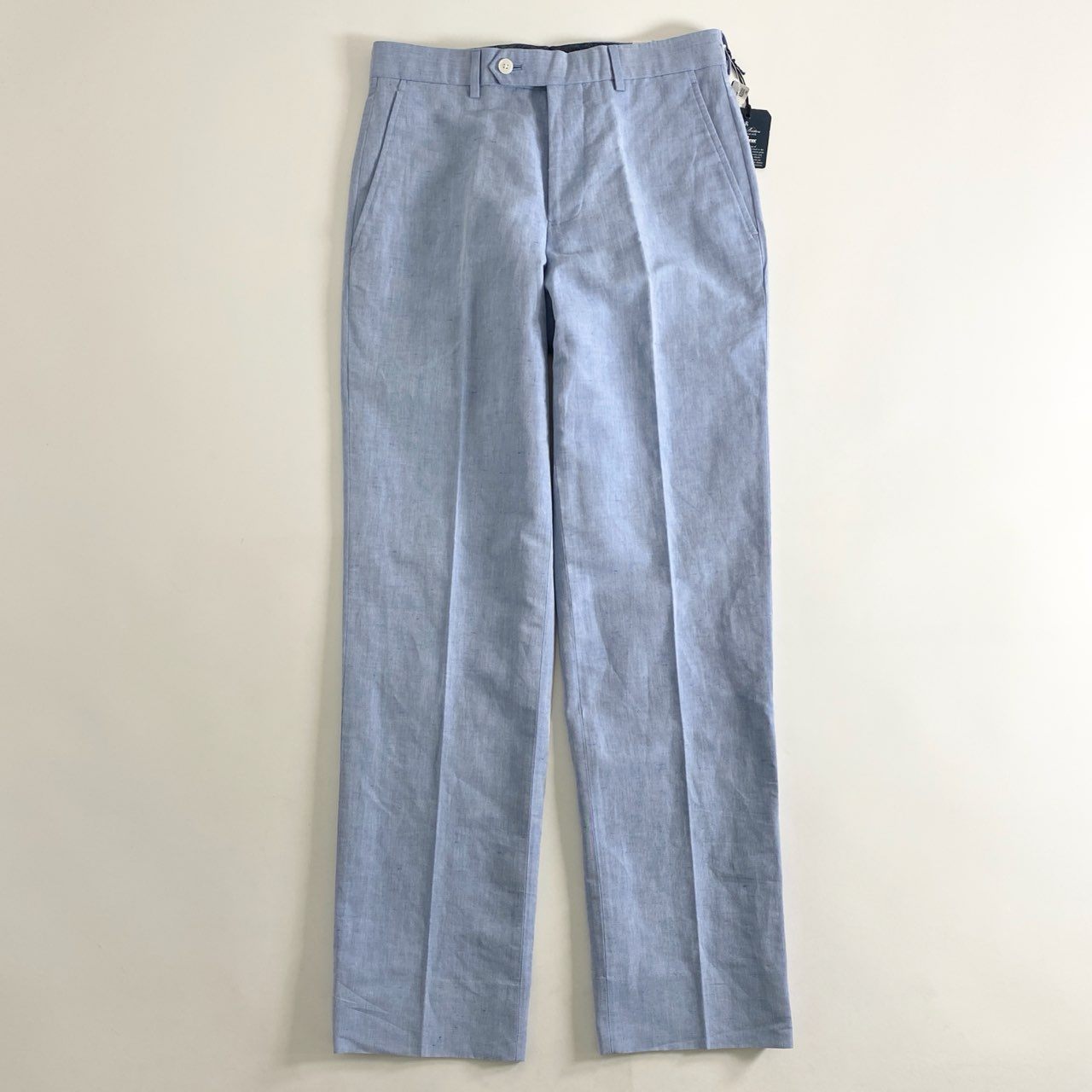 7b26 Brooks Brothers ブルックスブラザーズ スラックスパンツ ロングパンツ 30 ライトブルー リネン混 ボトムス メンズ タグ付き 定価¥20000