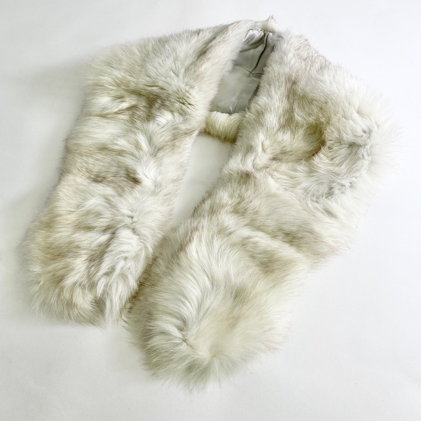 13L25《本毛皮》タグ付き ブルーフォックス フォックスティペット フォックスファー ショール レディース 襟巻 振袖