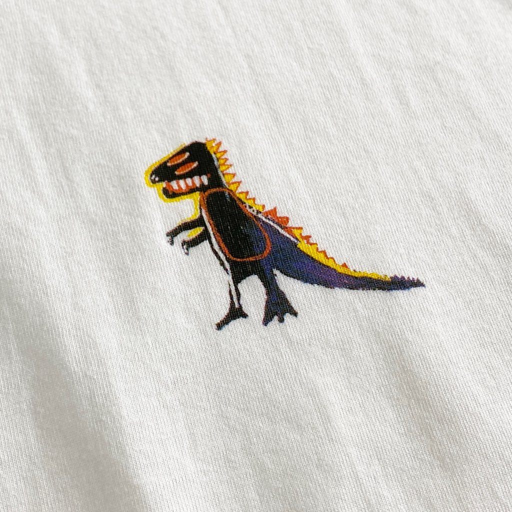 56-2b13 《美品》 BASQUIAT バスキア 00’s デッドストック 展覧会限定 アートTシャツ ホワイト 日本製 ジャン=ミシェル バスキア カットソー TEE 絵画