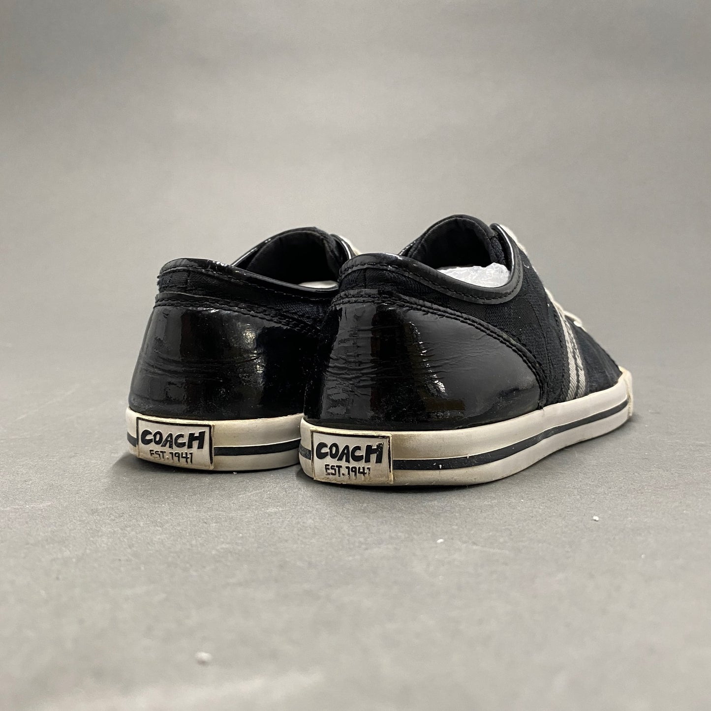 3k14 COACH コーチ ローカットスニーカー 8 1/2《25~25.5cm相当》 ブラック シグネチャー