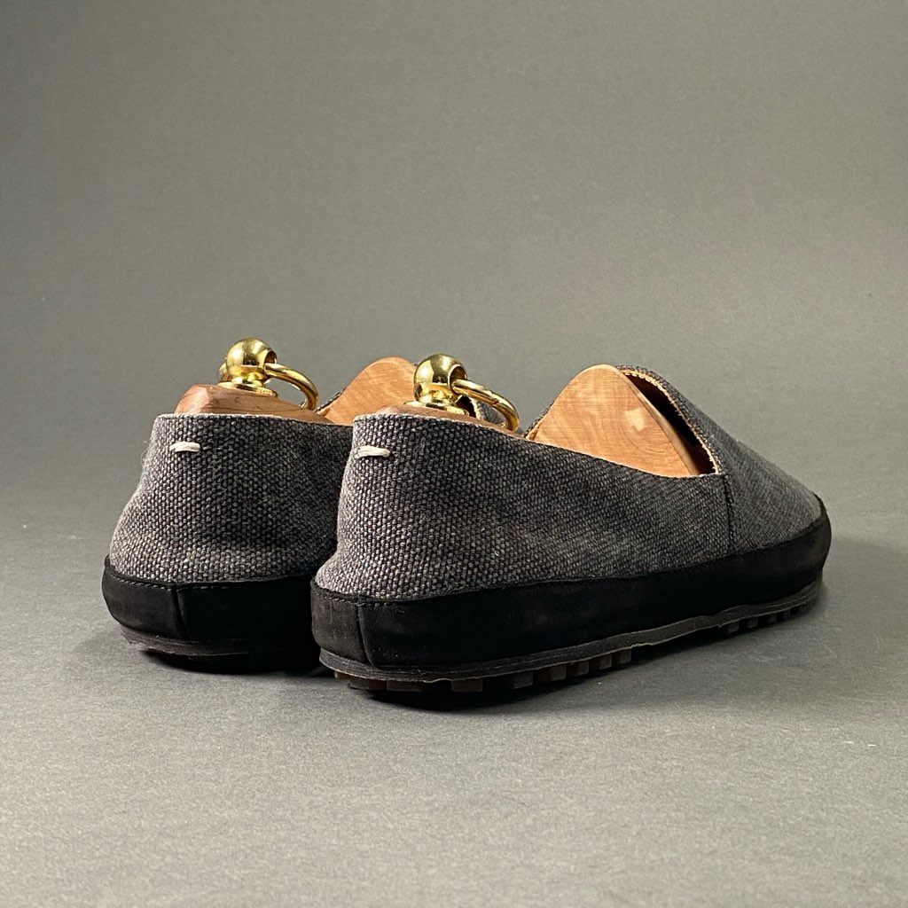 5b27 Maison Margiela メゾンマルジェラ 22番 シューズコレクション キャンバススリッポン 40 グレー ブラック スニーカー イタリア製