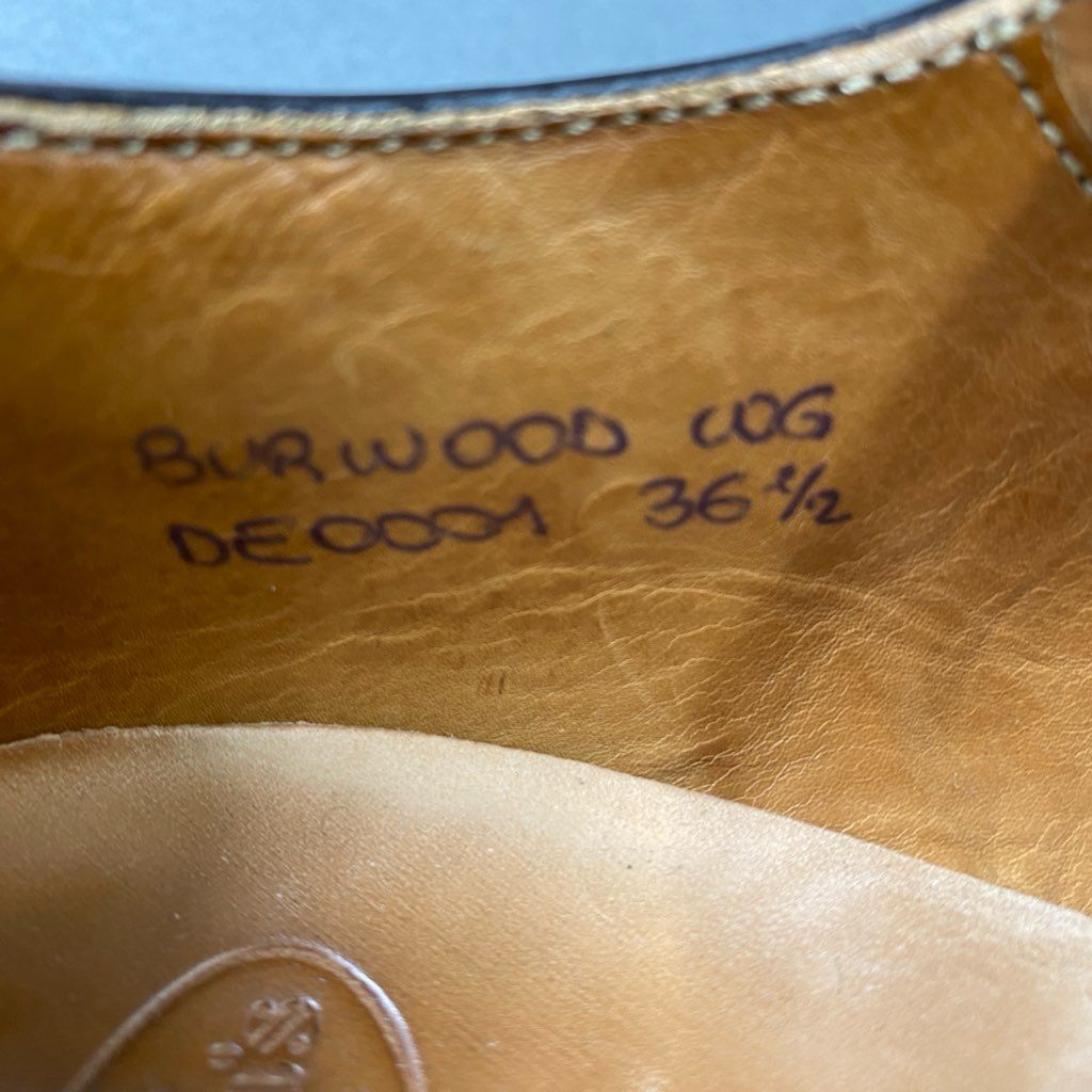 2c1 Church's チャーチ フルブローグ BURWOOD バーウッド ウイングチップ ドレスシューズ レザーシューズ 革靴 サイズ36.5 ダークブラウン レザー レディース