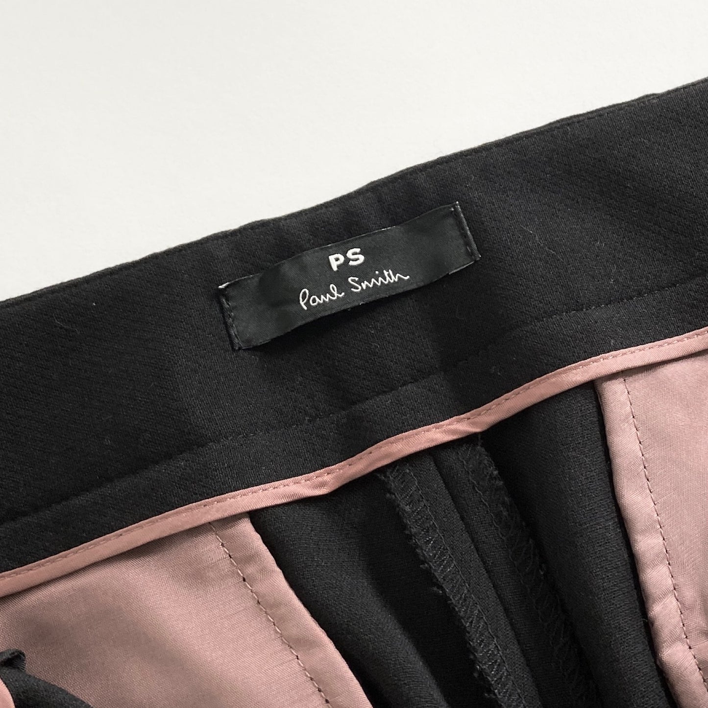 5a20 PS Paul Smith ピーエスポールスミス スラックスパンツ ロングパンツ 40 ブラック 裾デザイン