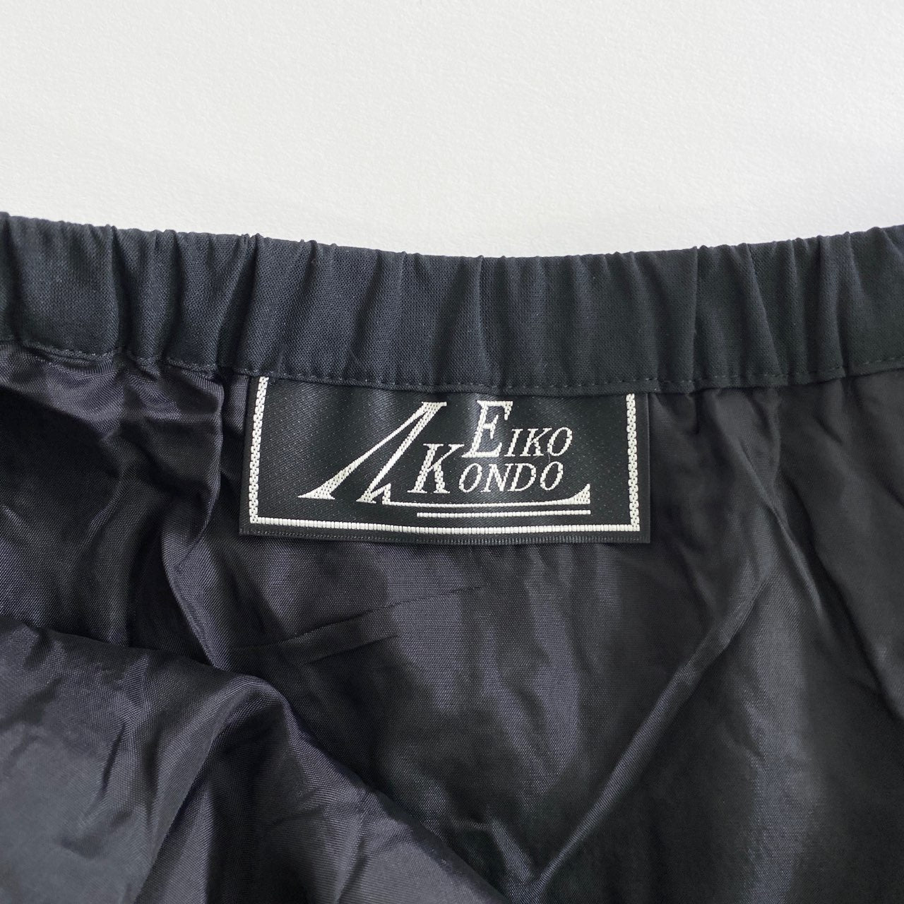 5L7《美品》EIKO KONDO エイココンドウ フリルレーススカート F ブラック ボトムス 日本製