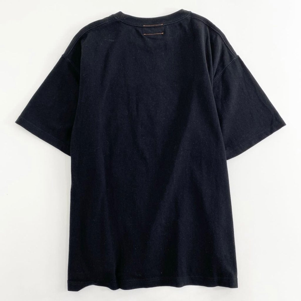 66j29 vault room ヴォルトルーム ANTI CHEAT TEE 半袖Tシャツ クルーネック ロゴ刺繡 カットソー M ブラック コットン100% メンズ 紳士服