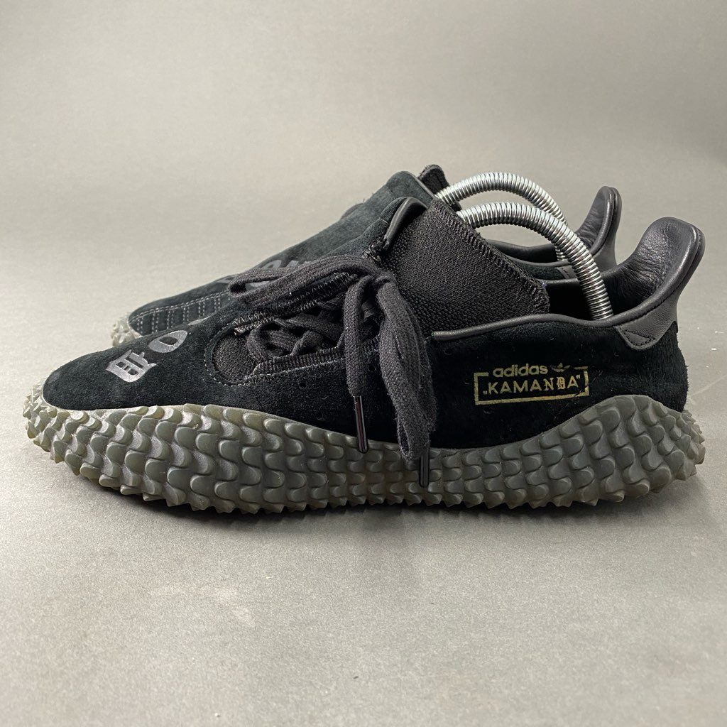 3c1 adidas × NEIGHBORHOOD アディダス ネイバーフッド B37341 KAMANDA カマンダ ローカットスニーカー シューズ 26cm ブラック スエード メンズ 紳士靴