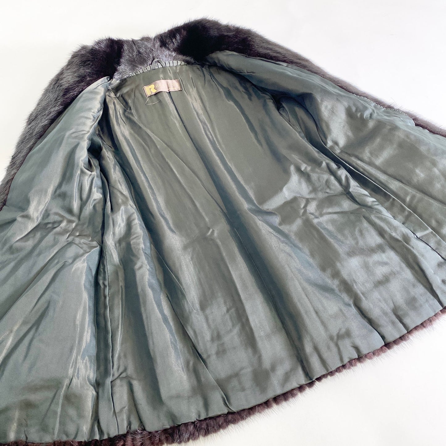 14L25《本毛皮》ミROTINY ミンクファー ミンクコート 毛皮コート 9号 ブラック レディース MINK FUR