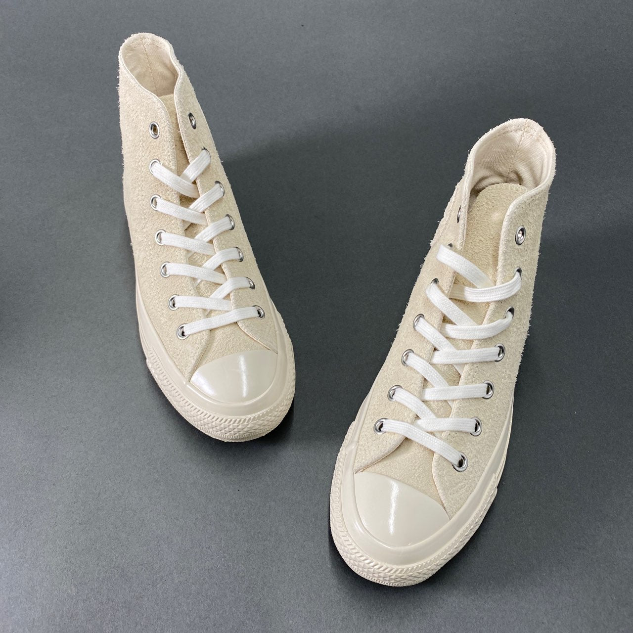 L9《未使用》converse コンバース × Ungrid アングリッド ALL STAR Hi 23.5cm アイボリー スウェード ハイカット スニーカー