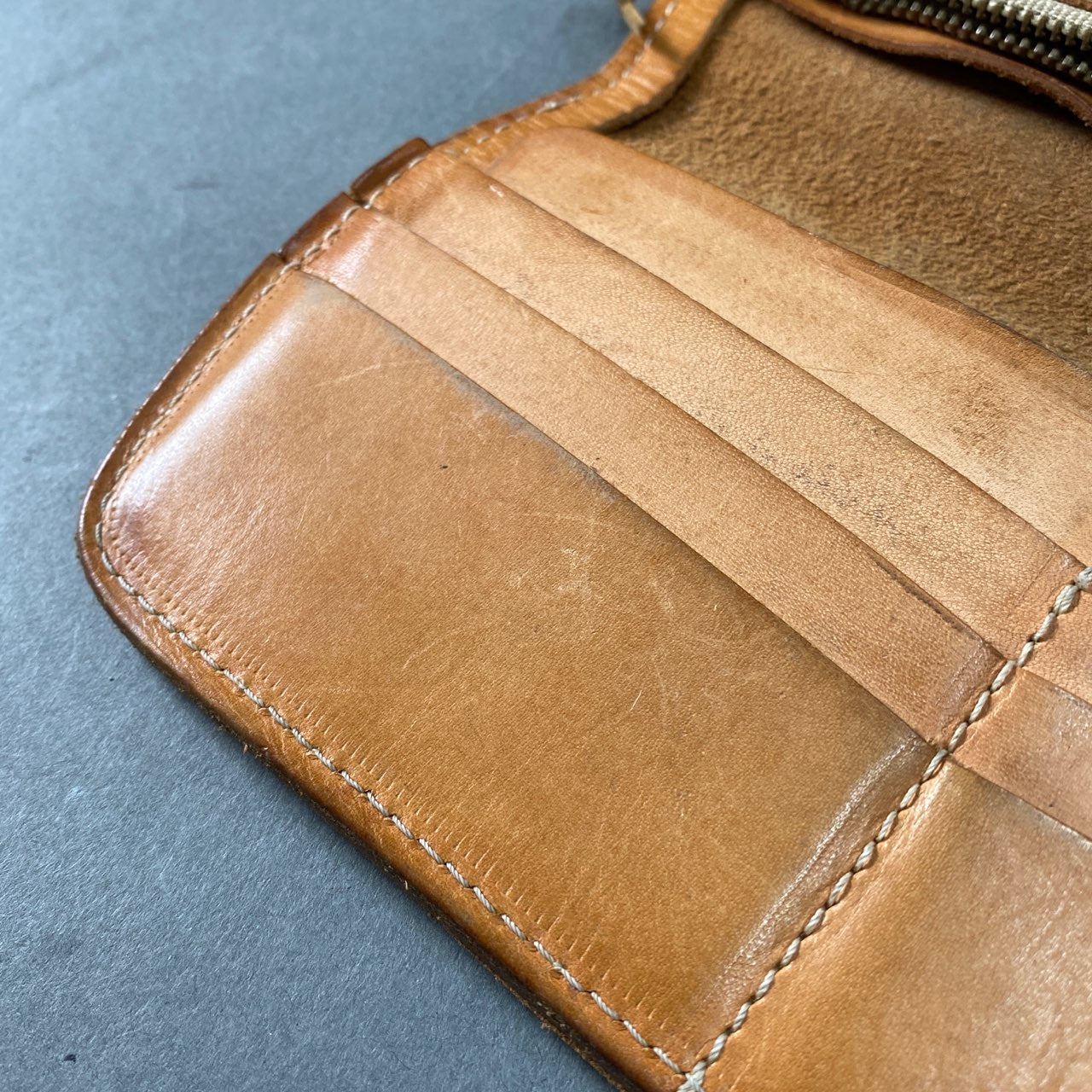 A23 KAPITAL キャピタル WAPI SABI 卍型押し レザーロングウォレット 長財布 ブラウン 本革 2つ折り 札入れ