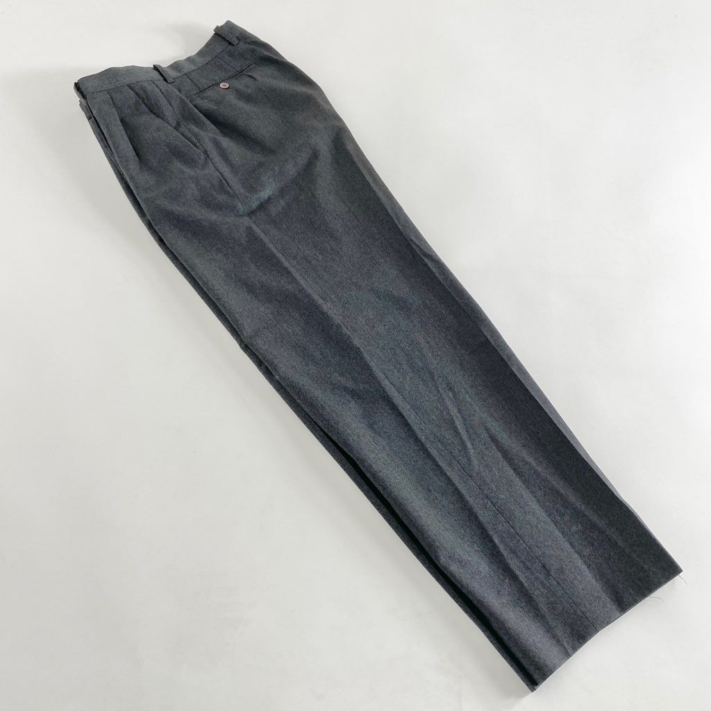 46b11 ISSEY MIYAKE イッセイミヤケ 80’s 一筆タグ スーツ セットアップ フォーマル ビジネス XL グレー 日本製 SETUP