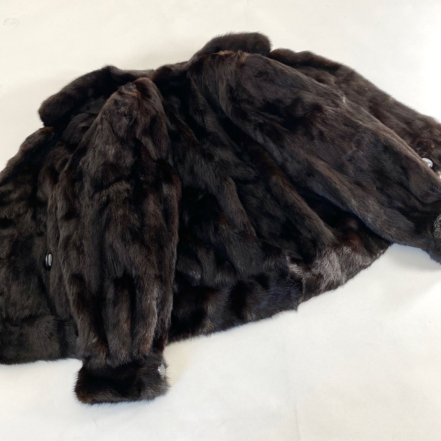 17l4 最高級毛皮 SAGA MINK サガミンク 銀サガ ミンクコート ハーフコート メンズ L相当 ダークブラウン ミンクファー 毛皮コート ジャケット 裏地総柄