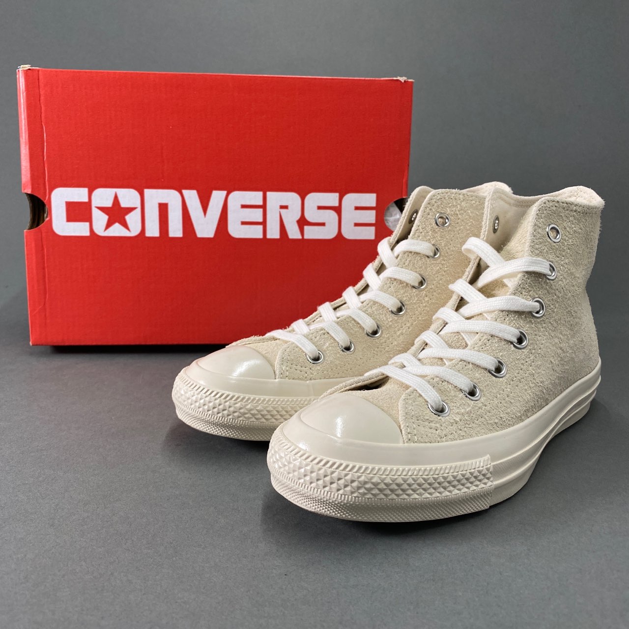 L9《未使用》converse コンバース × Ungrid アングリッド ALL STAR Hi 23.5cm アイボリー スウェード ハイカット スニーカー