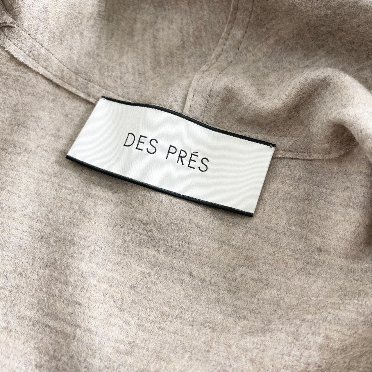 52A13 《美品》 DES PRES デプレ ショールカラーコート 36 ベージュ アウター 日本製 トゥモローランド 秋冬 羽織 ガウン