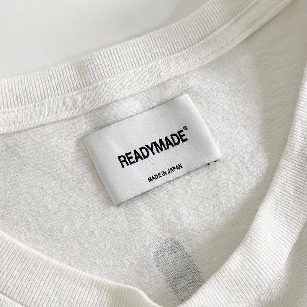 9h21 大きいサイズ READYMADE レディメイド プリントTシャツ サイズXL ホワイト メンズ 半袖 カットソー tee インナー 春夏 L.H.O.O.Q.