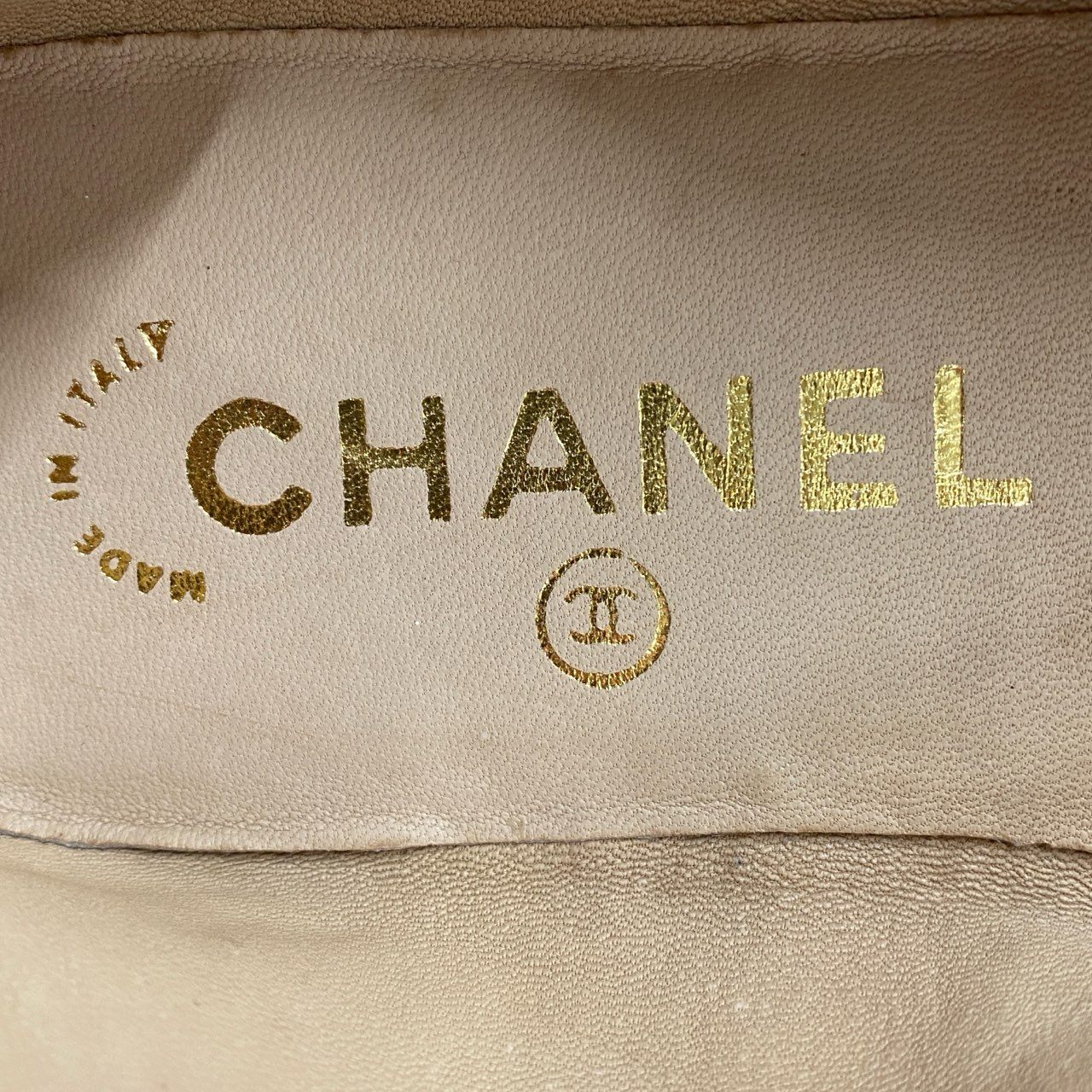 1c9 《美品》 CHANEL シャネル ココマーク ルームシューズ スリッパ バレエシューズ フラットシューズ 36 ネイビー レザー イタリア製