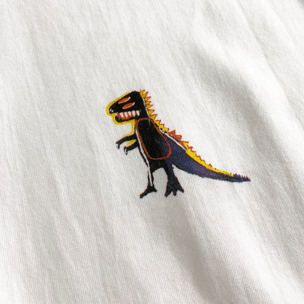 55-2b13 《美品》 BASQUIAT バスキア 00’s デッドストック 展覧会限定 アートTシャツ ホワイト 日本製 ジャン=ミシェル バスキア カットソー TEE 絵画