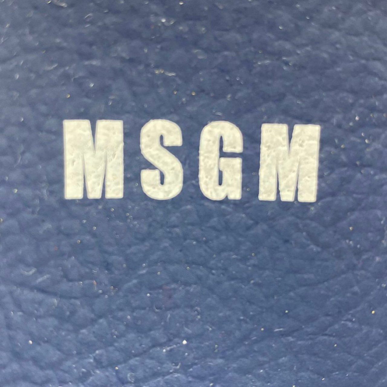 7f26 《美品》 MSGM エムエスジーエム プールサンダル ビーチサンダル シャワー 37 ネイビー スリッパ シューズ イタリア製 箱等付属