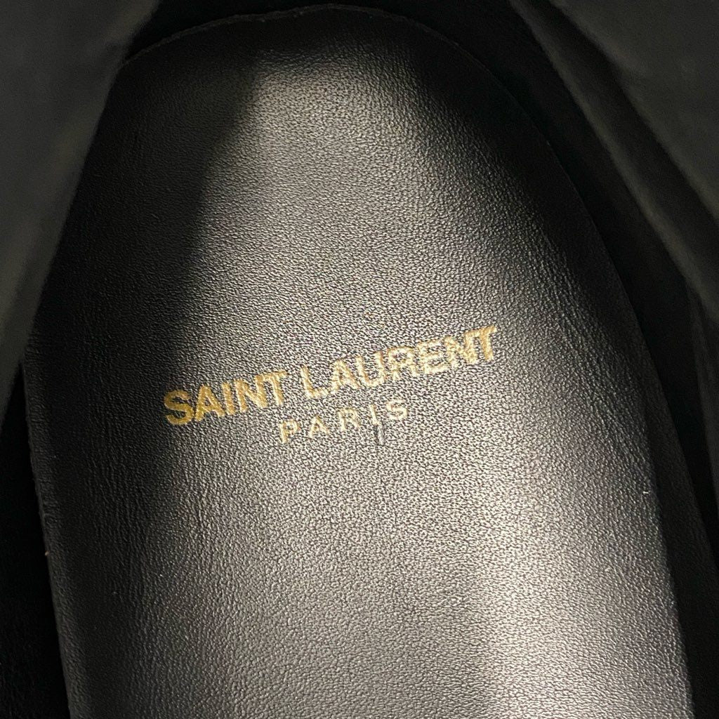 7b24 SAINT LAURENT サンローラン イタリア製 Black Suede Joe Mid Top Sneaker ハイカットスニーカー シューズ 530228 41 ブラック スエード MADE IN ITALY