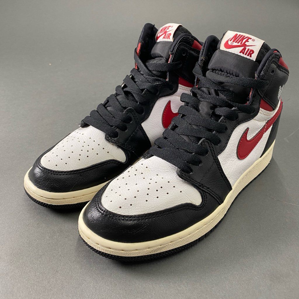 4b24 NIKE ナイキ AIR JORDAN 1 RETRO HI OG GS ナイキエアジョーダンレトロハイ ハイカットスニーカー 575441-061 24 ブラック レディース