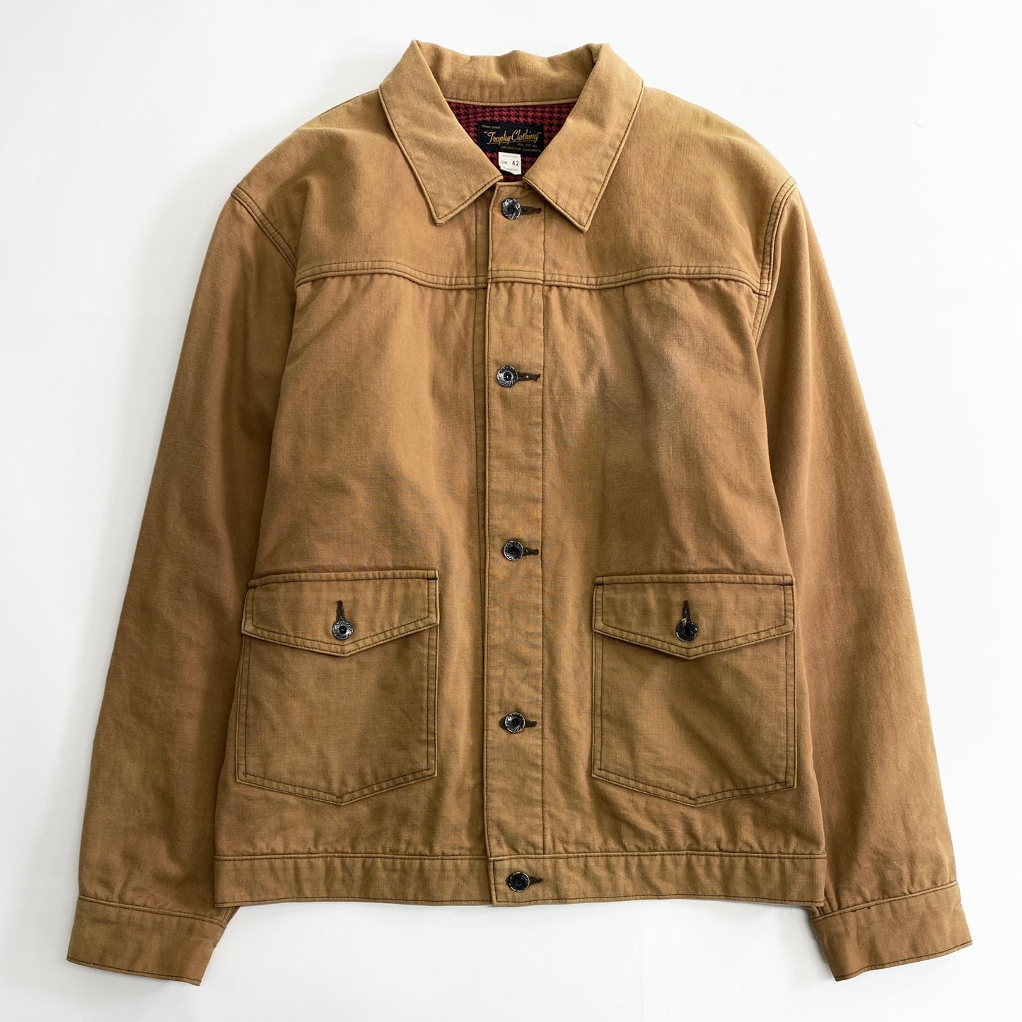 73k12 Trophy Clothing トロフィークロージング カバーオールジャケット XL キャメル コットン100% 日本製