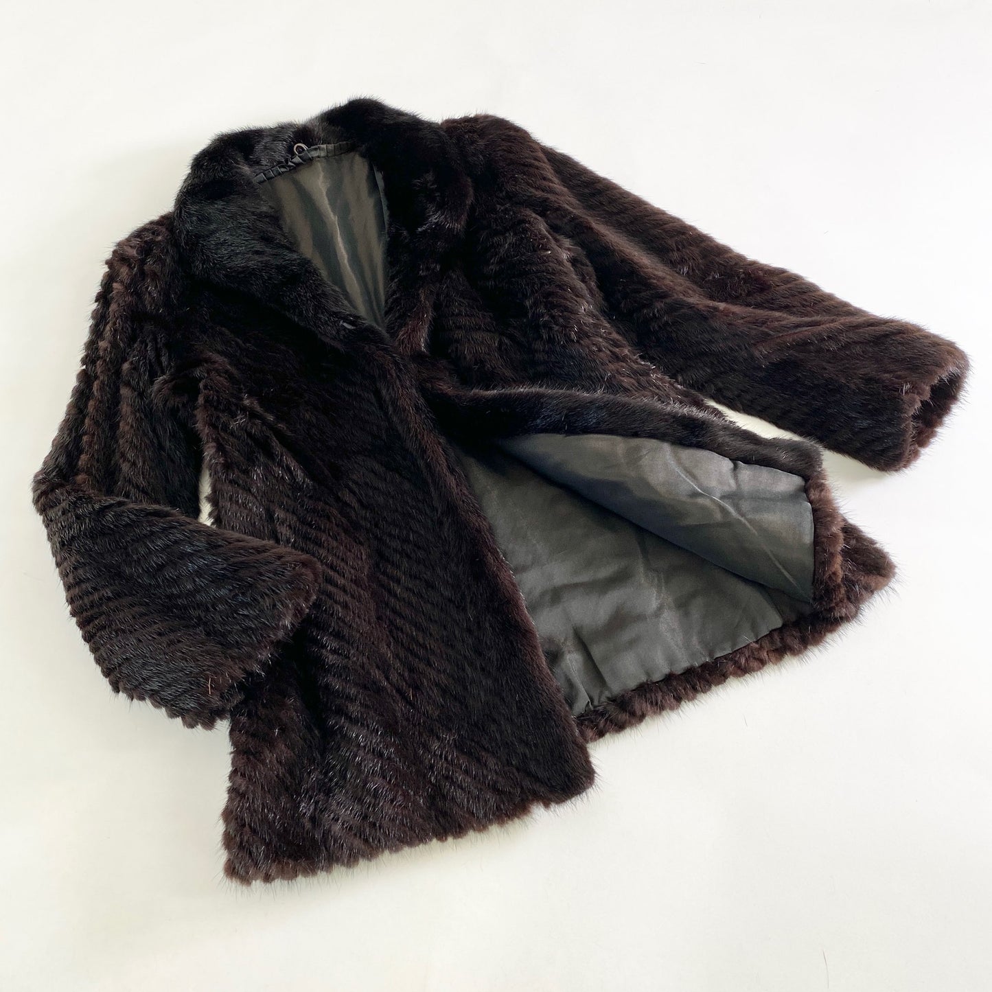 11L25《本毛皮》ダークミンク 毛皮コート ミンクコート 11号 レディース MINK FUR 冬