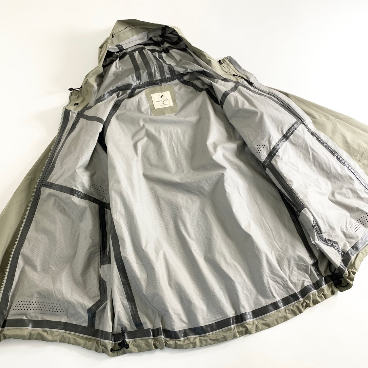 45a27 snow peak スノーピーク マウンテンパーカー ナイロンジャケット 2.5L RAIN JACKET JK-21SU005 グリーン カーキ系 ナイロン M メンズ アウトドア