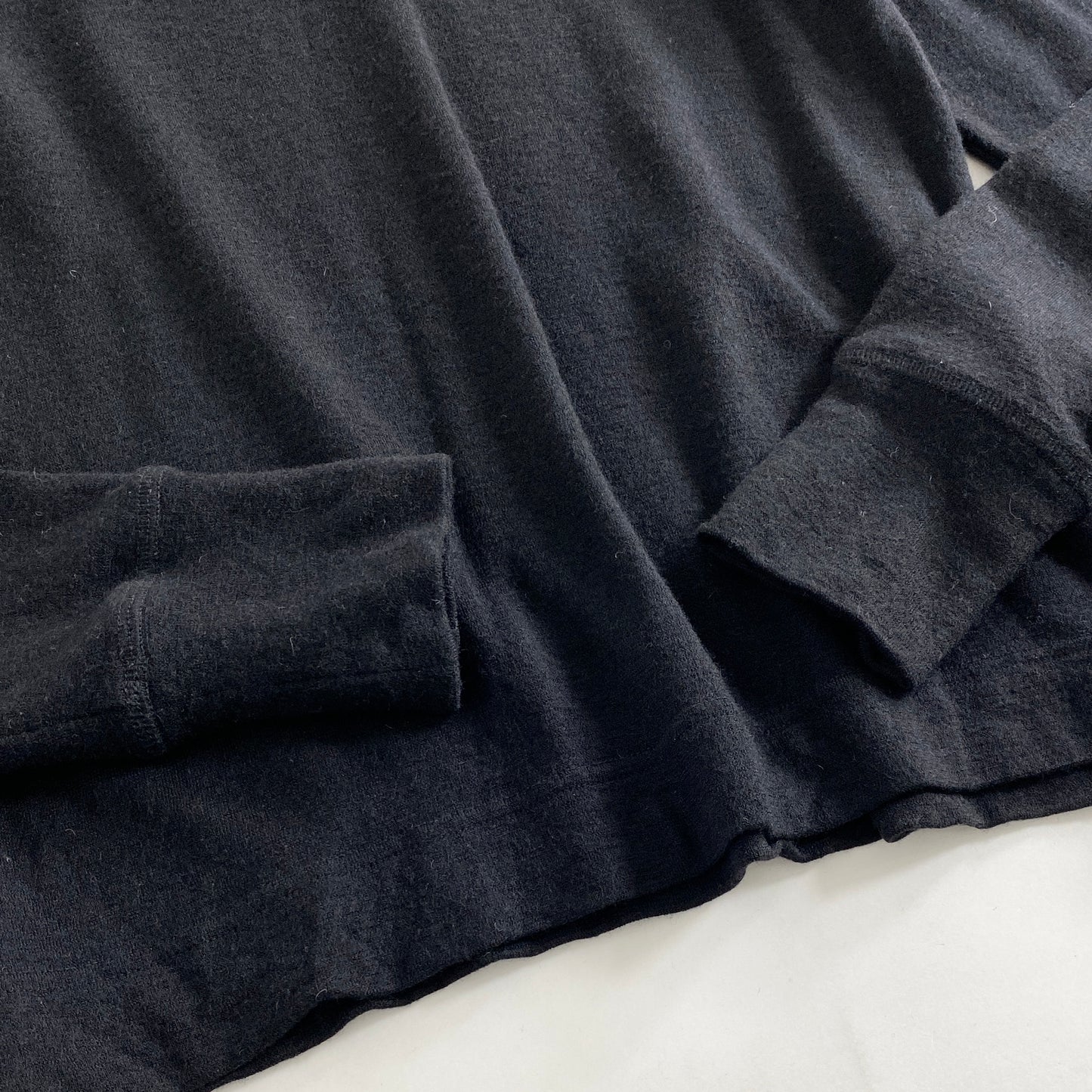 38L23 MHL. エムエイチエル モックネック ニットトップ M ブラック MARGARET HOWELL マーガレットハウエル セーター 日本製 秋