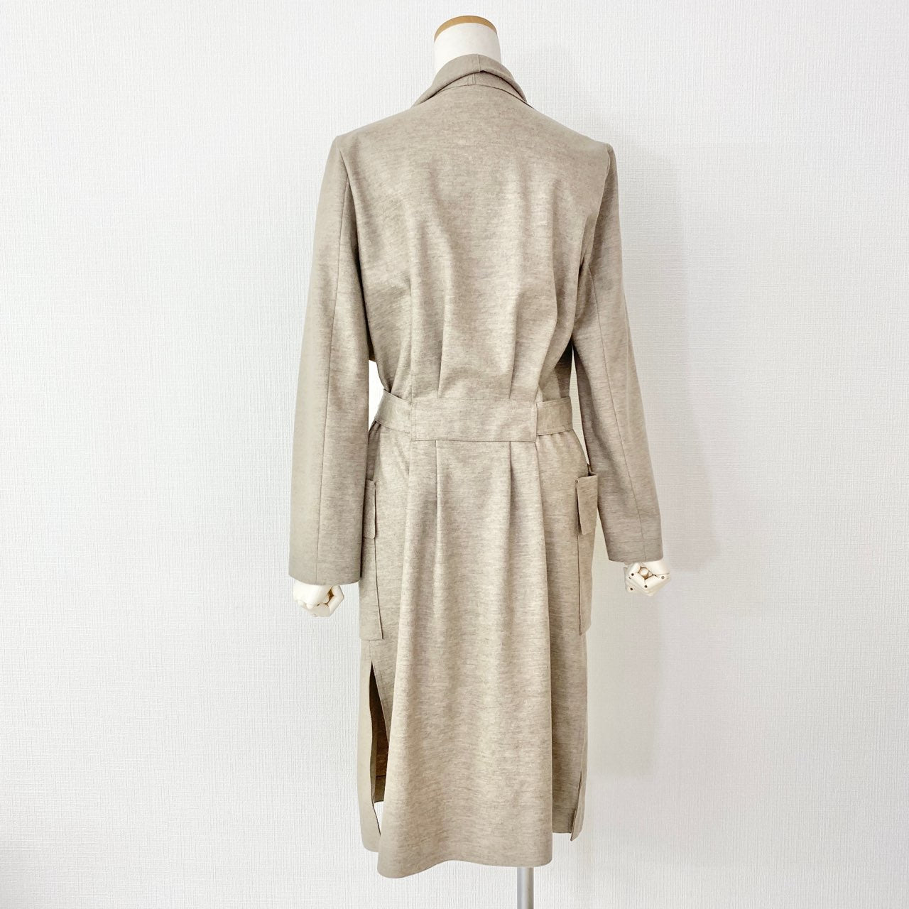 52A13 《美品》 DES PRES デプレ ショールカラーコート 36 ベージュ アウター 日本製 トゥモローランド 秋冬 羽織 ガウン