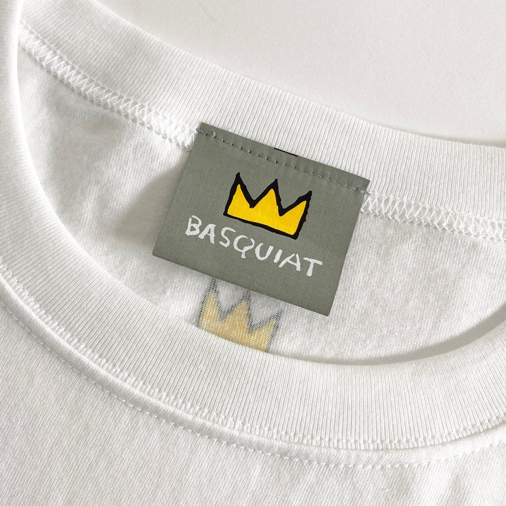 56-2b13 《美品》 BASQUIAT バスキア 00’s デッドストック 展覧会限定 アートTシャツ ホワイト 日本製 ジャン=ミシェル バスキア カットソー TEE 絵画