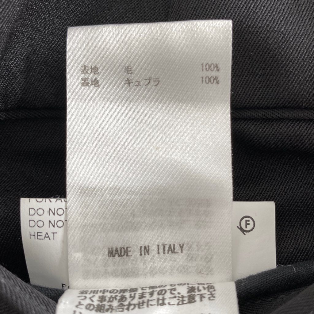 17b11 JIL SANDER ジルサンダー イタリア製 バックスリットスラックスパンツ ボトム テーパード JSMM315201 48 ブラック ウール MADE IN ITALY