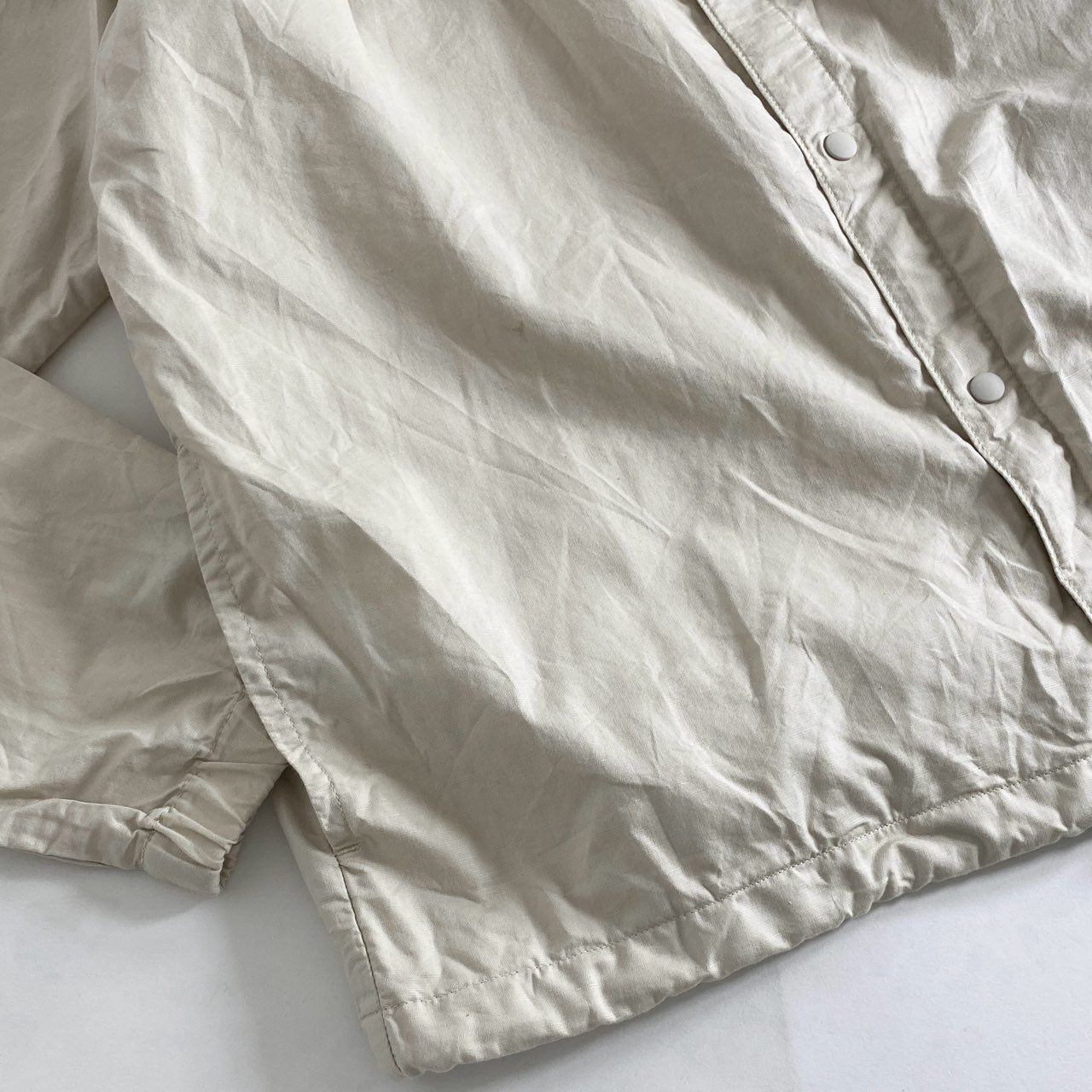 52b26 patagonia パタゴニア シャツジャケット L ベージュ メンズ スナップボタン トップス アウター 長袖 上着