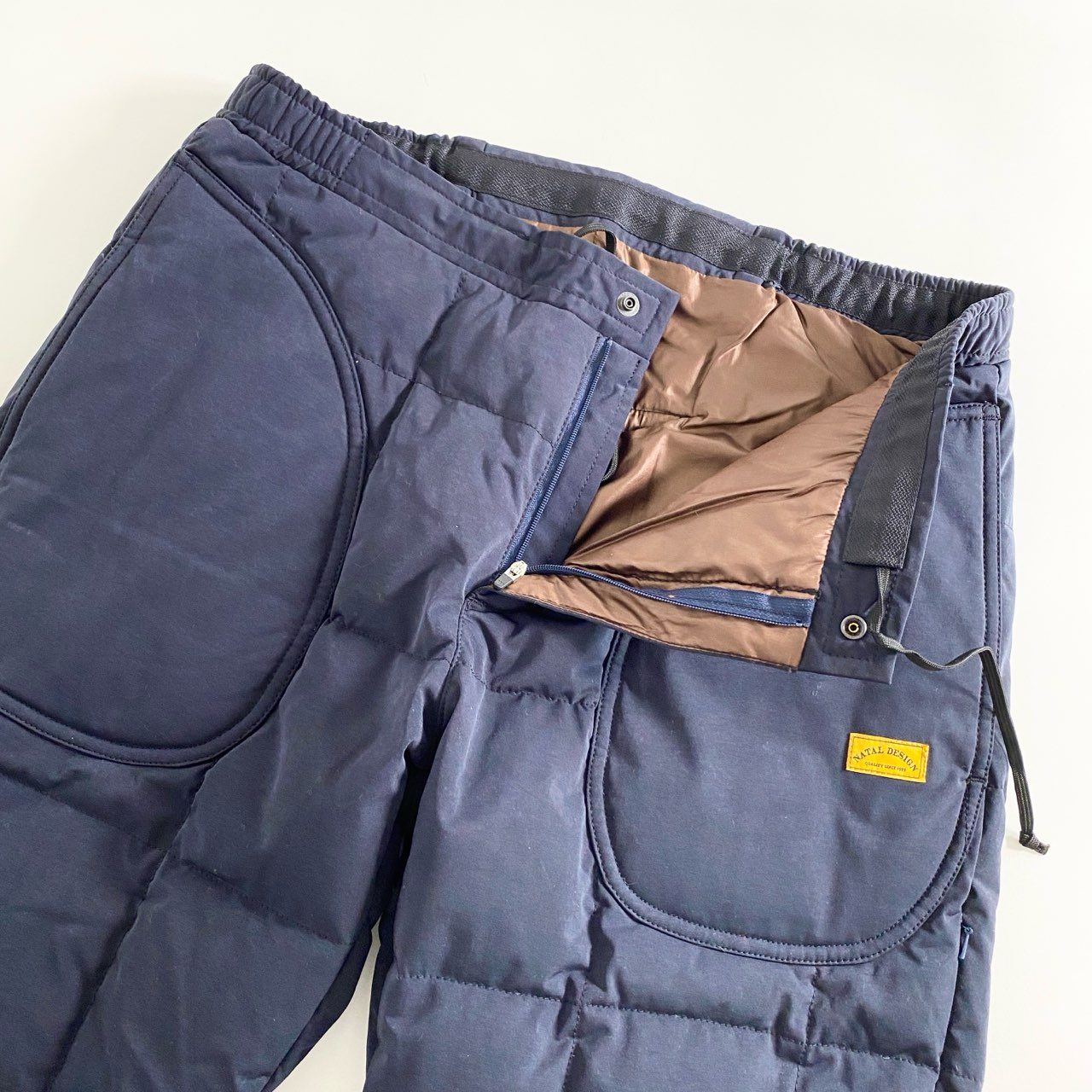 24c12 日本製 NATAL DESIGN ネイタルデザイン キルティングダウンパンツ イージーパンツ Mサイズ ネイビー MADE IN JAPAN