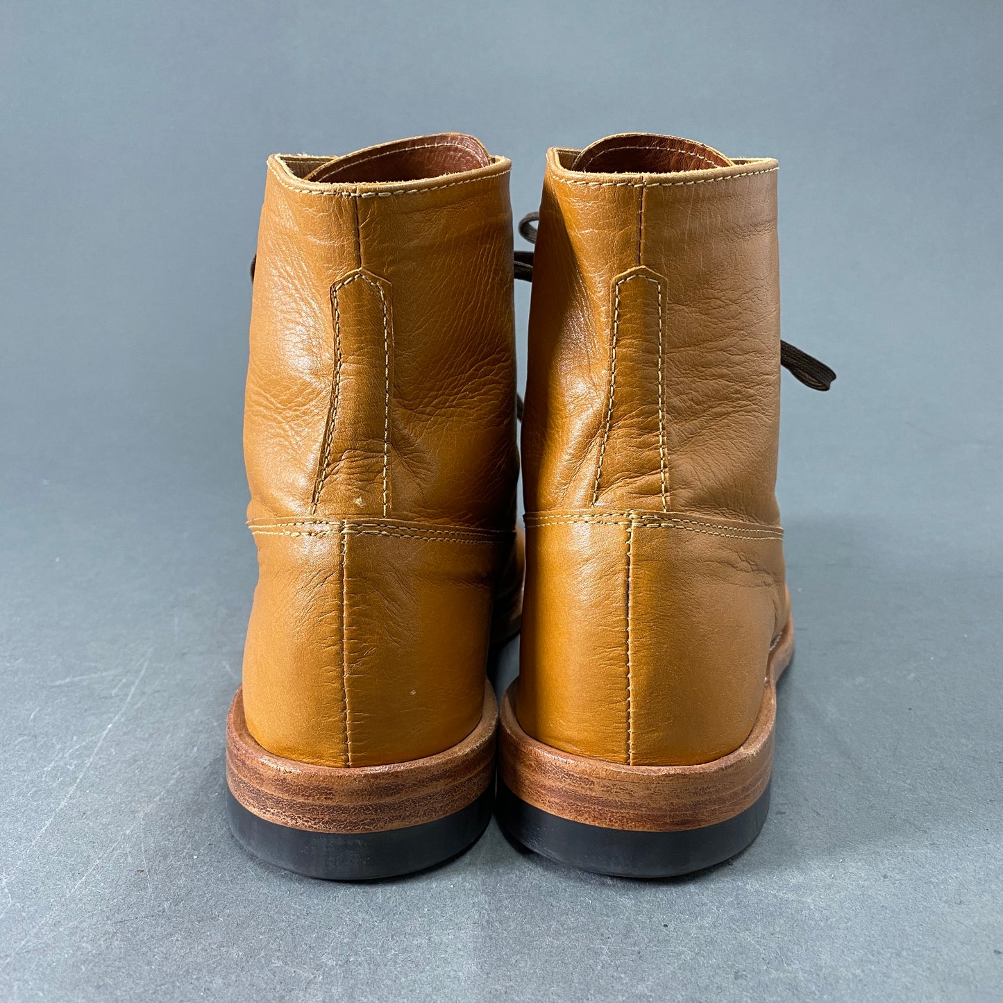 3L5《美品》JULIAN BOOTS ジュリアンブーツ 9.5(27cm程度) カンガルータン レースアップブーツ atelier103 HIGH&SEEK